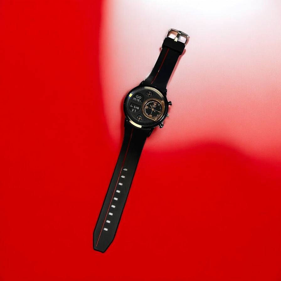 Men’s Hybrid Watch – Analog & Digital Display, Rubber Strap, Stylish Premium Look