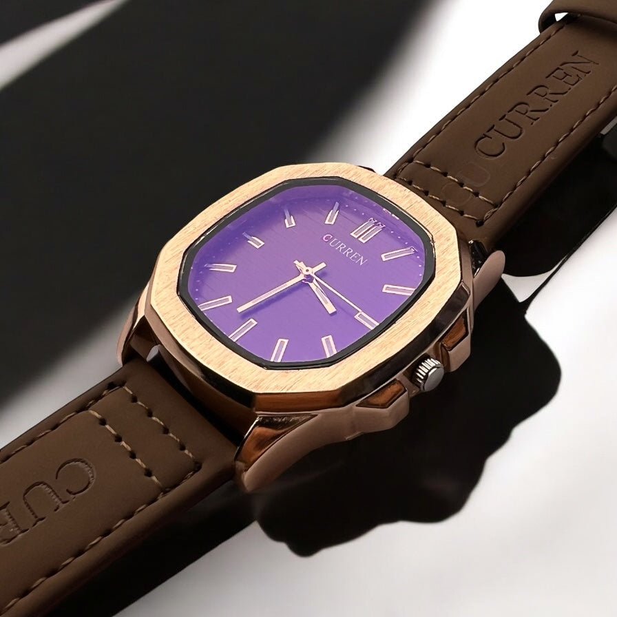 Moonstone Men’s Watch – Brown &amp; Black Leather Strap | Stylish Jeans Look 5 Reviews