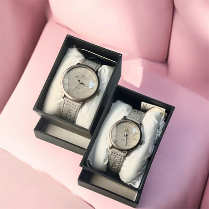 Moonstone Couple Watch Set – Timeless Elegance for Him &amp; Her