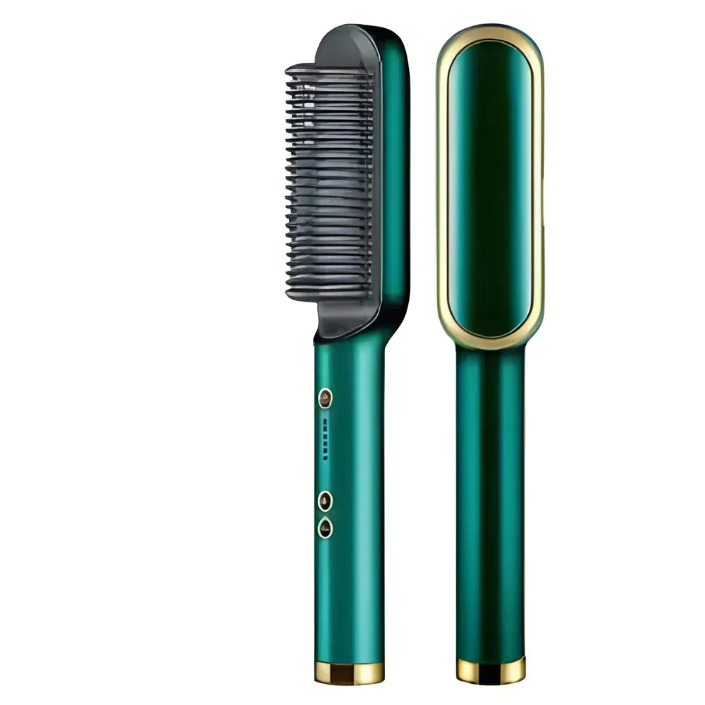 Hair Straightener Brush Curling Comb | 2 In 1 Hair Straightener Brush For Girls | Electric Hair Straightener Curler Heating Styling Comb | Fast Heating, Anti-Scald, Multifunctional Design | No Damage, Easy to Use